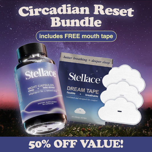 Circadian Reset Bundle - Stellace Night Capsules + FREE Mouth Tape - 30 Day Supply